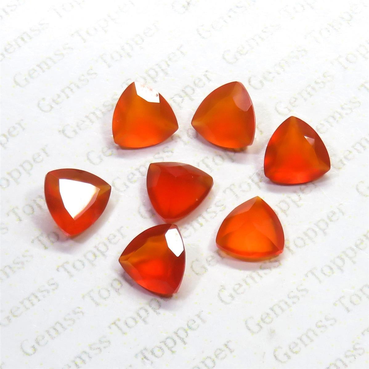 Carnelian 10x10 mm Trillion Faceted